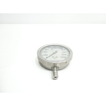 Ashcroft 3-1/2IN 1/4IN 0-2000PSI NPT PRESSURE GAUGE 35-1009SW-02L-2000PSI